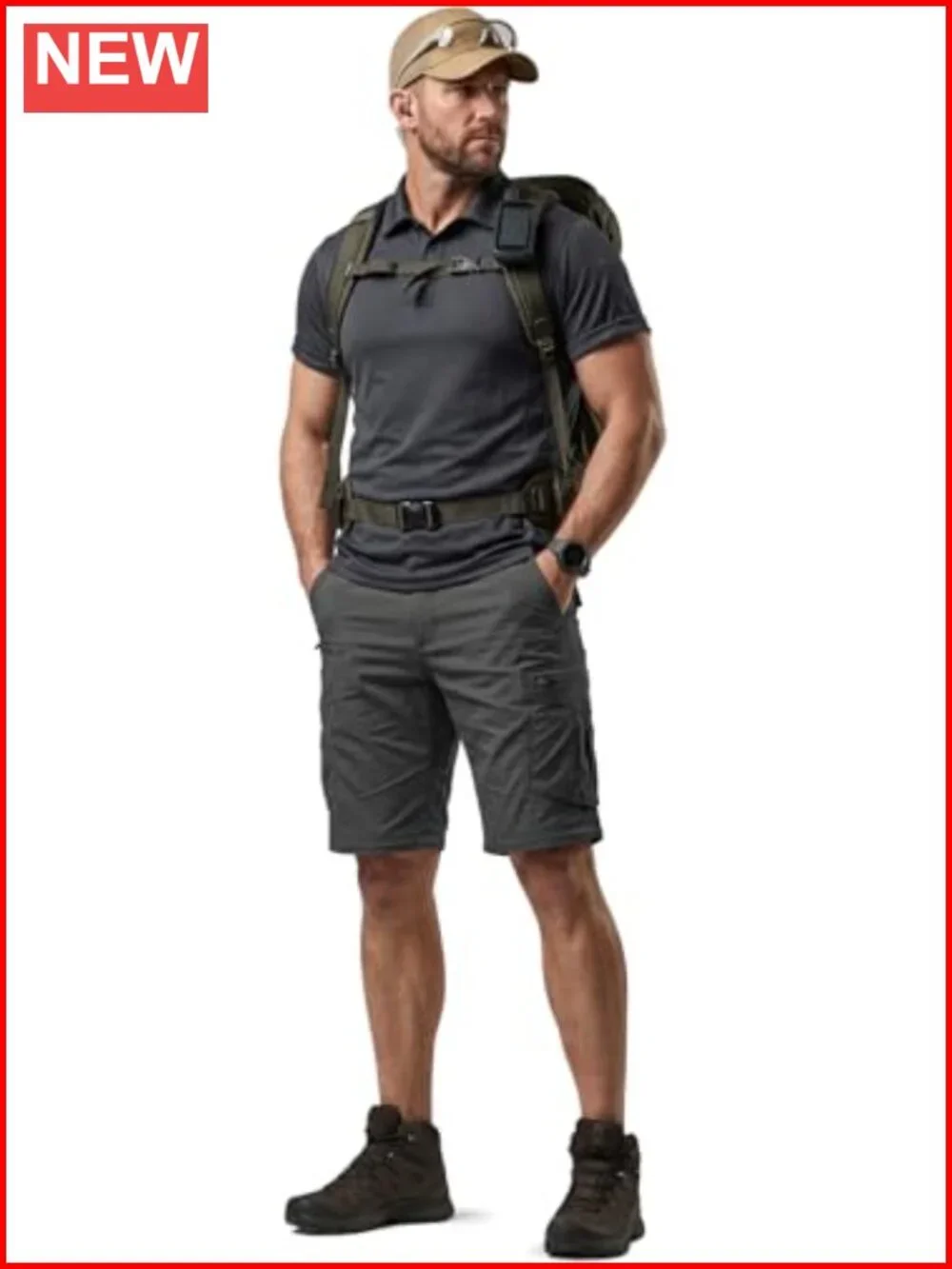 Men's Convertible Cargo Tactical Pants, Water Resistant, Zip Off Lightweight